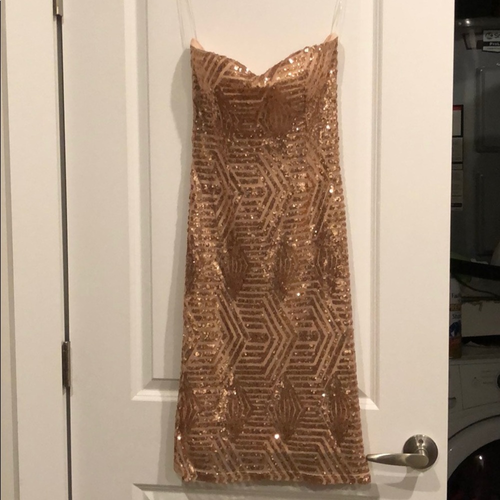 NWT G by Guess Sequin Strapless Dress